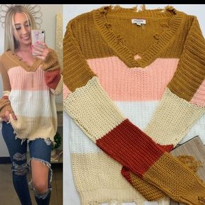 ANDREE DISTRESSED SWEATER